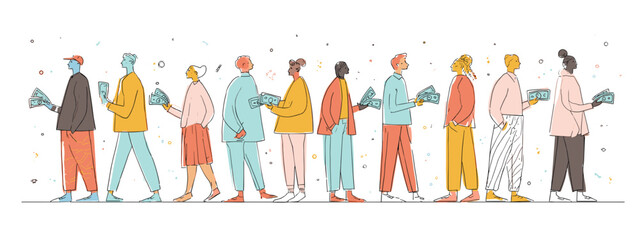 human community vector illustration of colorful splashes vector illustration isolated on white background 