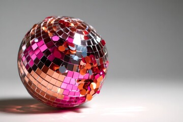Obraz premium Sparkling Disco Ball Reflecting Light in a Glittering Scene