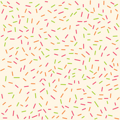Colorful Sprinkles Pattern: Pink, Orange, and Green Dash Background for Party and Birthday Celebration Backgrounds.