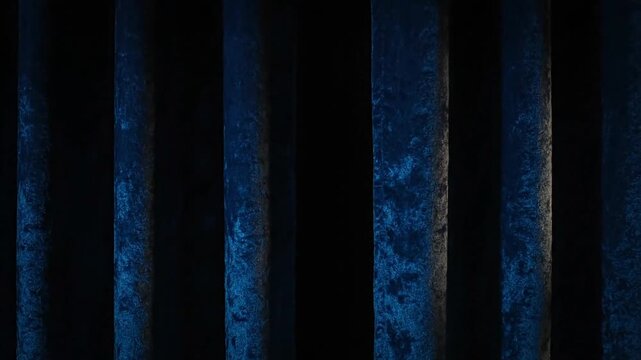Vertical metal bars abstract illustration dark background