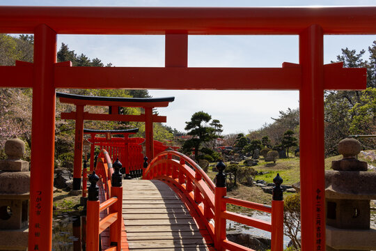 Thousand Torii Gates at Takayama Inari Shrine, Tsugaru City, Aomori, Japan