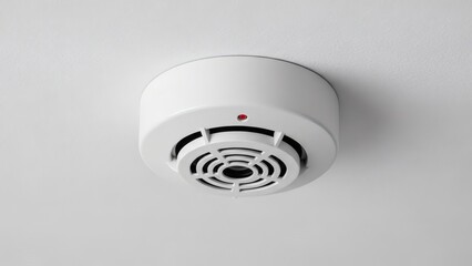 Smoke Detector on White Ceiling.