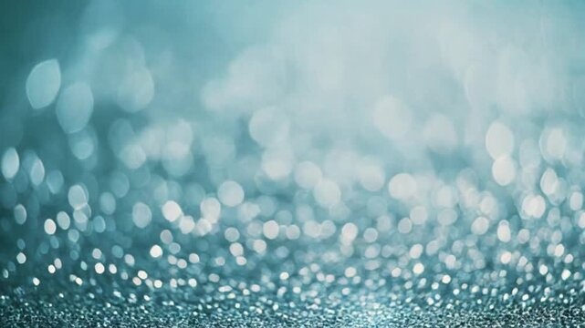 blue glitter background with bokeh lights
