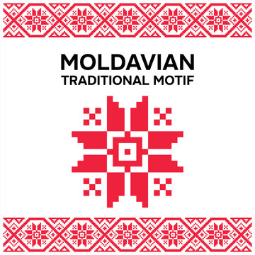 Red ethnic pattern