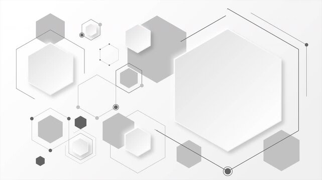 Systematic Hexagon Network Motion Background &ndash; Seamless Loop Geometric Technology Animation 4K