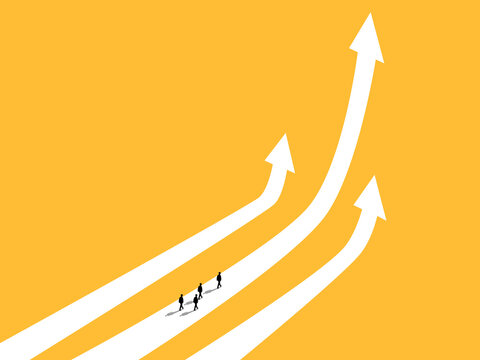  business team choose the best path