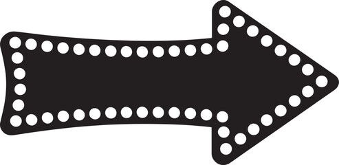 Obraz premium Retro Dotted Right Arrow Vector Icon