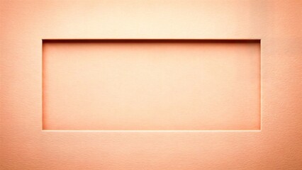 Blank Paper Card Frame with Subtle Peach and Orange Tones, Copy Space
