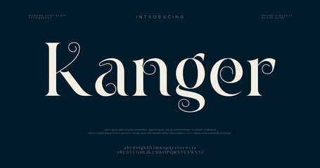 Fototapeta premium Introducing Kanger Typography Font Design