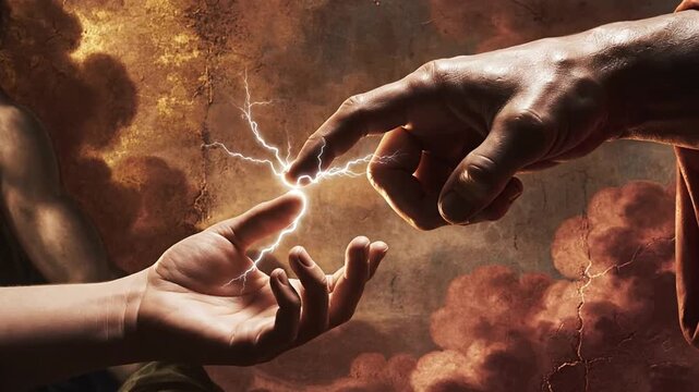 divine touch, creation, hands, god, human, fresco, art, renaissance, painting