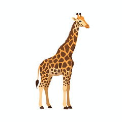 Naklejka premium Adorable Cartoon Giraffe Illustration for Children s Books and Educational Materials