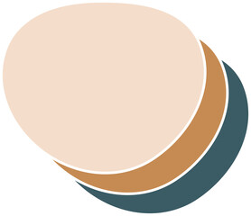 Creative layered organic blob design high resolution transparent png photo