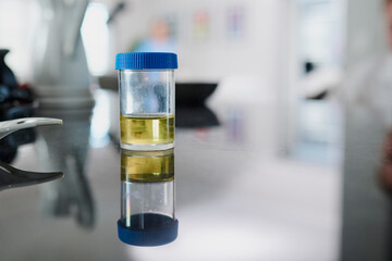 Medical Specimen Jar with Urine Sample
