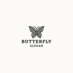 Butterfly logo style icon design template vector illustration