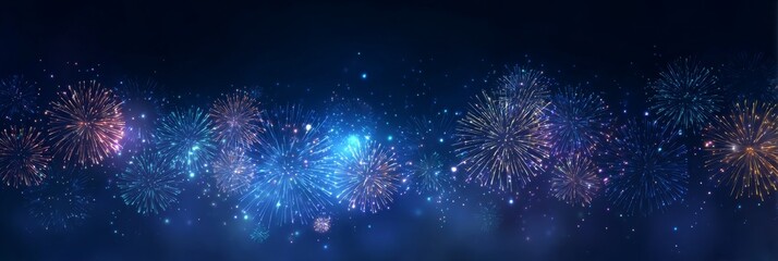 fire works on the city night