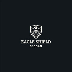 Eagle shield logo icon design template vector illustration