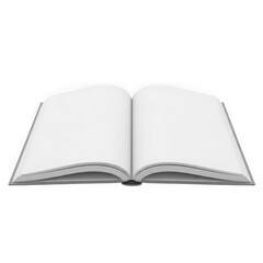 An open book with blank pages showcasing an empty narrative waiting to be filled isolated on transparent background