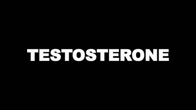 Testosterone level increasing testosterone level going up men sex health concept minimal motion graphics with alpha channel (transparent background)