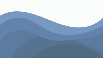 Abstract Blue Wave Background for Modern Minimalist Design.  