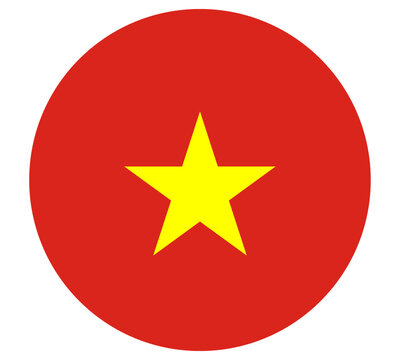 button Vietnam flag icon vector illustration 