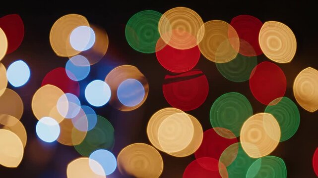 Illumination circles create abstract festive background