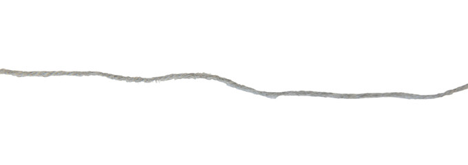 Thread isolated on white background. Selective focus.