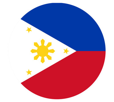 button Philippines flag icon vector illustration 