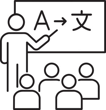 Teacher pointing at a whiteboard with language formula representing grammar lesson and schooling instruction