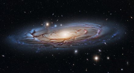 Spiral galaxy cosmic universe night sky