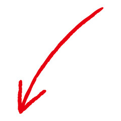 Red hand drawn down arrow for emphasis
