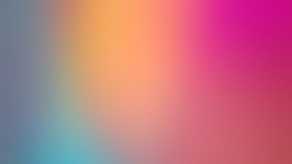 Vibrant gradient of soft pink, orange, and blue, creating a smooth and dreamy abstract background.
