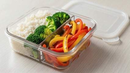 Healthy Meal Prep in Glass Container.