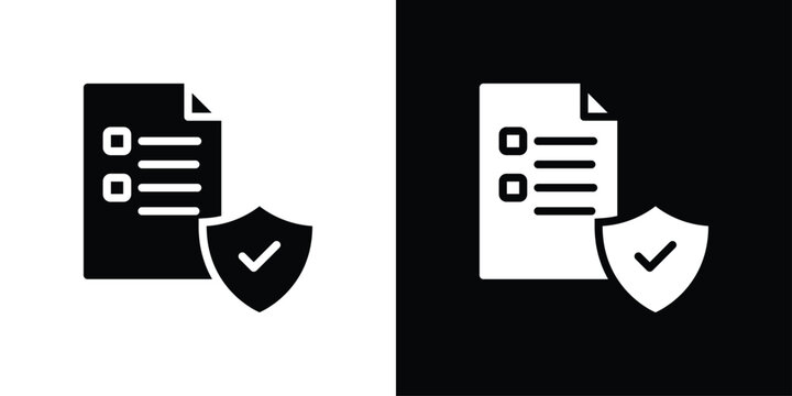 Safety Assurance Icon Sheet Black And White