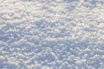 Closeup of snow powder