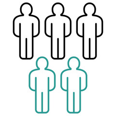 People Icon, Community And Society, Human Connection Network, Diverse Social Group