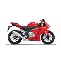 Red Sport Motorcycle with Modern Design and Performance Features
