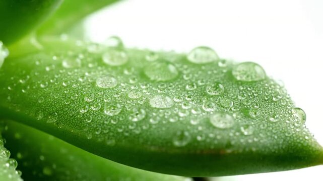 Abstract Organic Pattern A tightly framed, static shot emphasizing the abstract, intricate patterns found within a single botanical element, such as a succulent rosette or fern frond, with strong