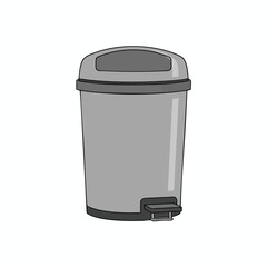 Gray Pedal Bin Illustration