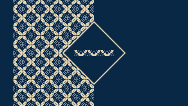 Abstract Geometric Pattern on Dark Blue Background