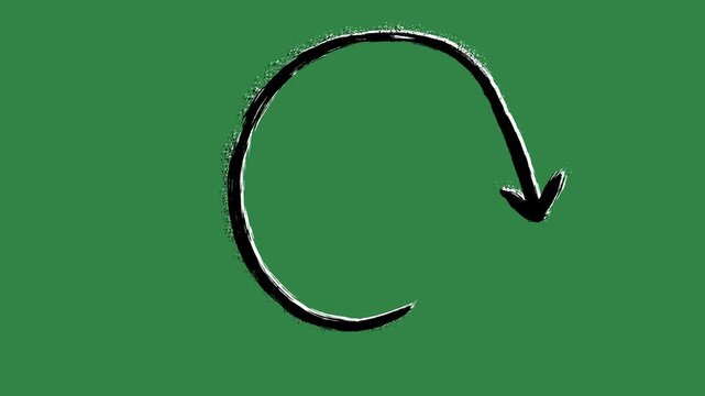 Hand Drawn Arrow Set Direction Animation on Green Screen | 2D Hand Drawn Doodle Arrows Motion Graphics | Sketch Style Pointer Arrow Overlay Animated Asset