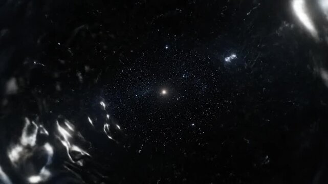 Abstract animation of a glowing sphere in space, representing a supernova or cosmic event.