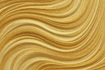 Golden wave background with shimmering texture and dynamic movement for elegant design projects
