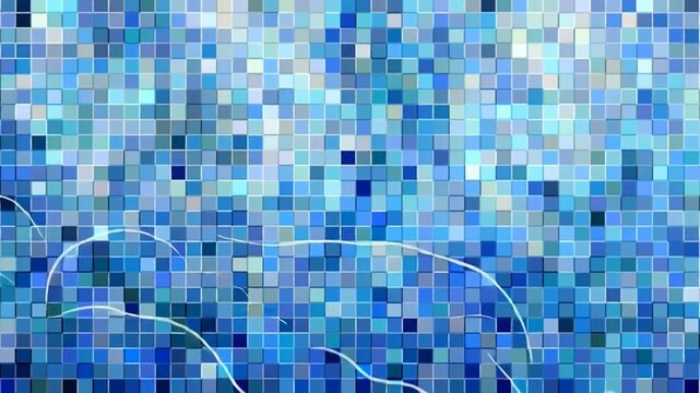 Blue mosaic tile background with gradient effect