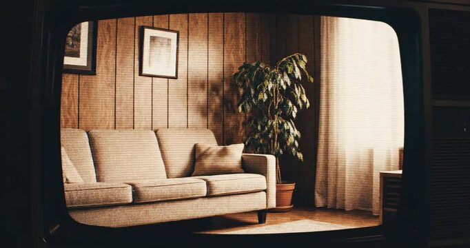 Old TV Static and Distorted Footage.