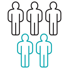 People Icon, Community And Society, Human Connection Network, Diverse Social Group, vector