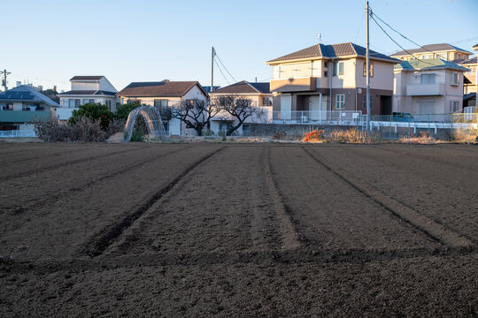 住宅街にある畑