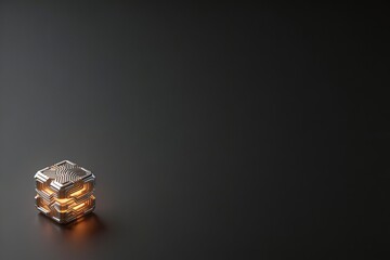 Premium Futuristic AI Core with Subtle Glow and Wide Copy Space