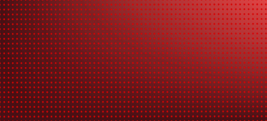 Black dot pattern on red background. Straight dot pattern for backgrounds and wallpaper templates. Simple classic dotted lines with repeating line texture. Polka dot background, eps10