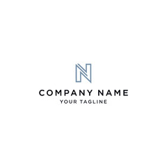 Modern Company Logo Template with Letter N.