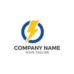 Lightning Bolt Logo Template Design Element.